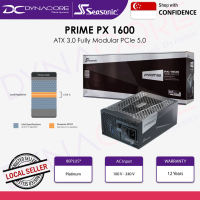 SEASONIC PRIME PX 1600 ATX 3.0 80 PLUS® Platinum Fully Modular PCIe 5.0 Hybrid Fan PSU
