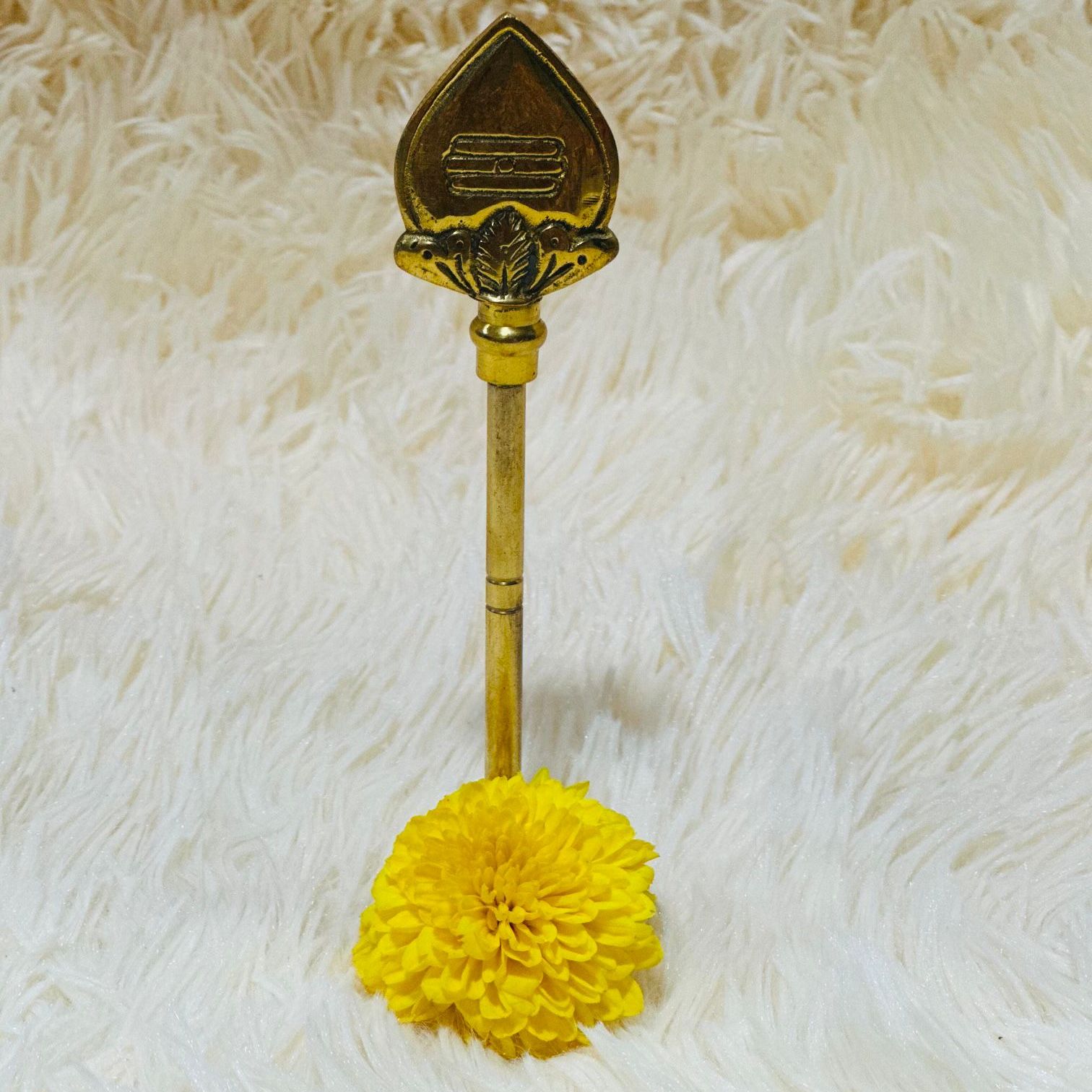 Murugan Vel Brass | Om Vel Idol for Pooja | Gold Vel (9 INCH) Small Size