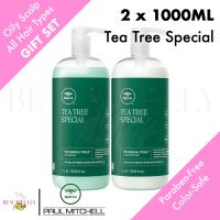 [Bundle Set] Paul Mitchell Tea Tree Special Shampoo + Conditioner (2 x 1000ml ) - Purifying Invigorating Cooling Mint Clarifying Deep Cleansing Remove Oil Sebum Dandruff Scalp Rebalancing Balancing Wash 100% Genuine
