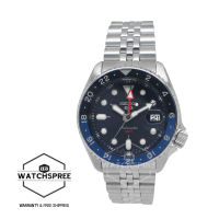 [Watchspree] Seiko 5 Sports Automatic GMT SKX Sports Style Silver Stainless Steel Band Watch SSK003K1