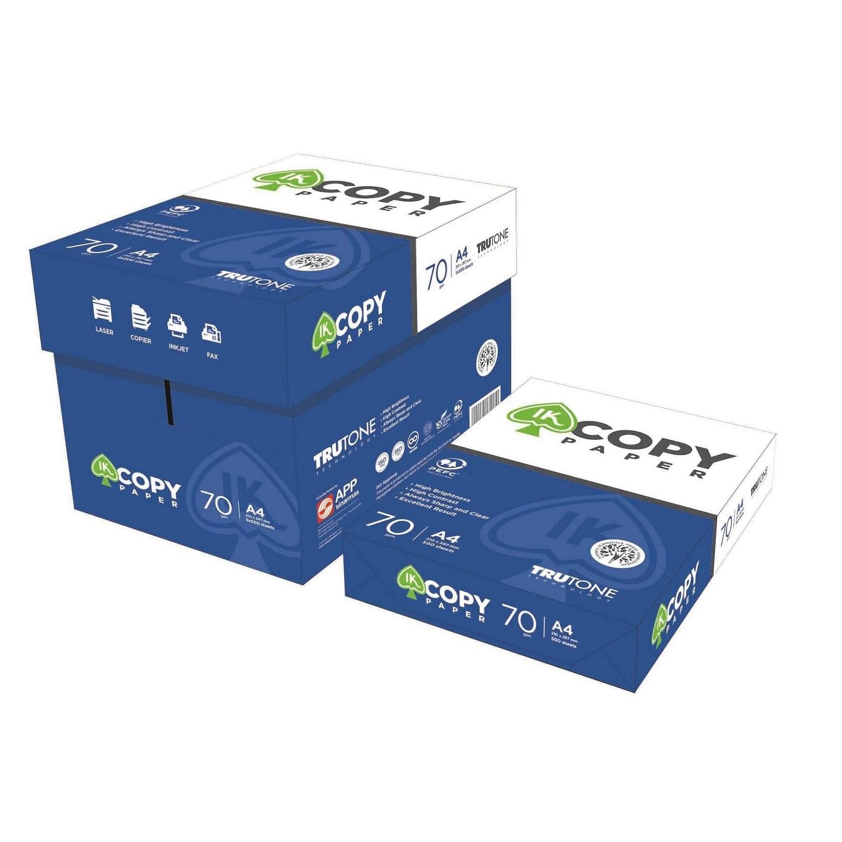 IK COPIER A4 70 Gsm PAPER ( 5 Boxes / 25 Reams)