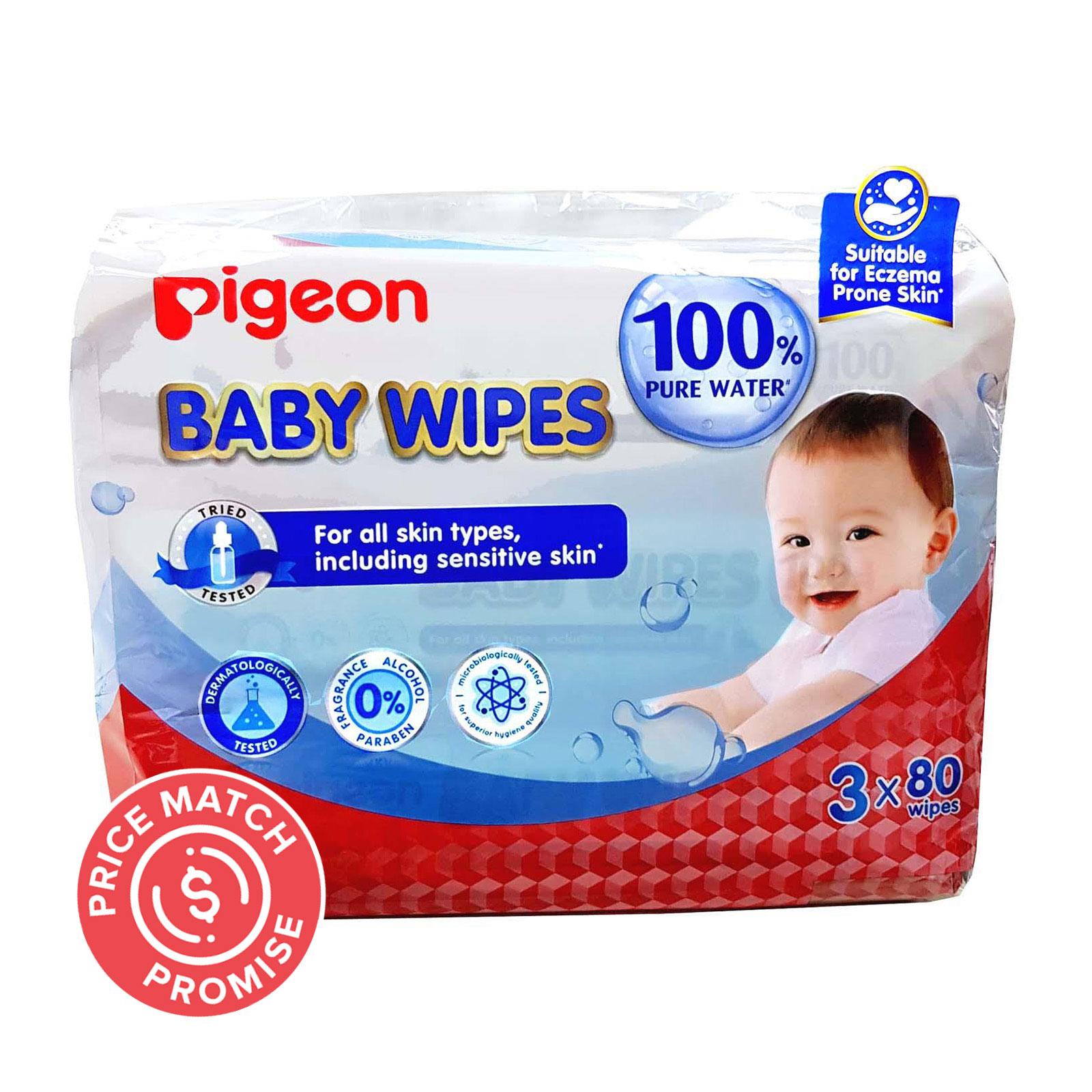 pigeon pure water baby wipes