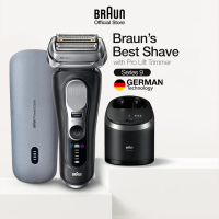 Braun Series 9 9675cc Pro+ Rechargeable Shaver Wet Dry | Clean & Charge Cleaning Kit | Power Case