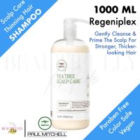 Paul Mitchell Tea Tree Scalp Care Regeniplex Shampoo 1000ml - Anti-Thinning Purifying Cooling Mint Gentle Daily Cleanser Clarifying Deep Cleanse Remove Oil Dandruff Scalp Care Rebalancing Hairloss Hair Fall Loss Growth 100% Genuine