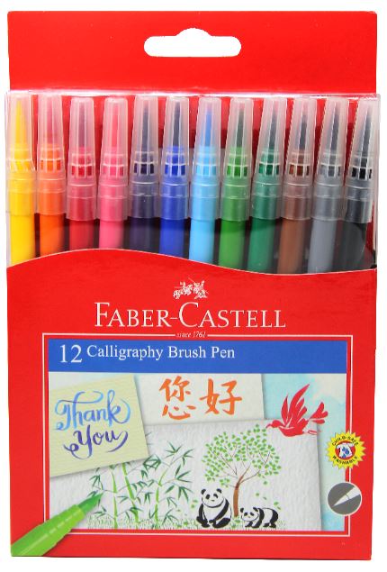 Faber-Castell Calligraphy Brush Pen Set 12-pieces