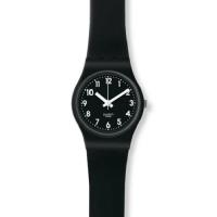 Swatch Lady Black Single (LB170E) 25mm Quartz Black Silicone Strap Watch