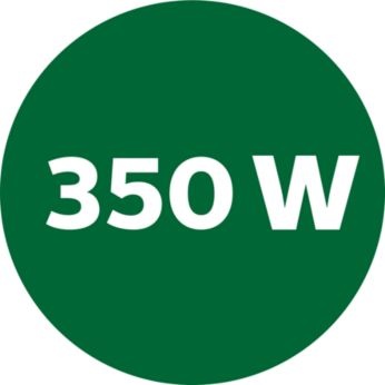 Strong 350W motor for fine results