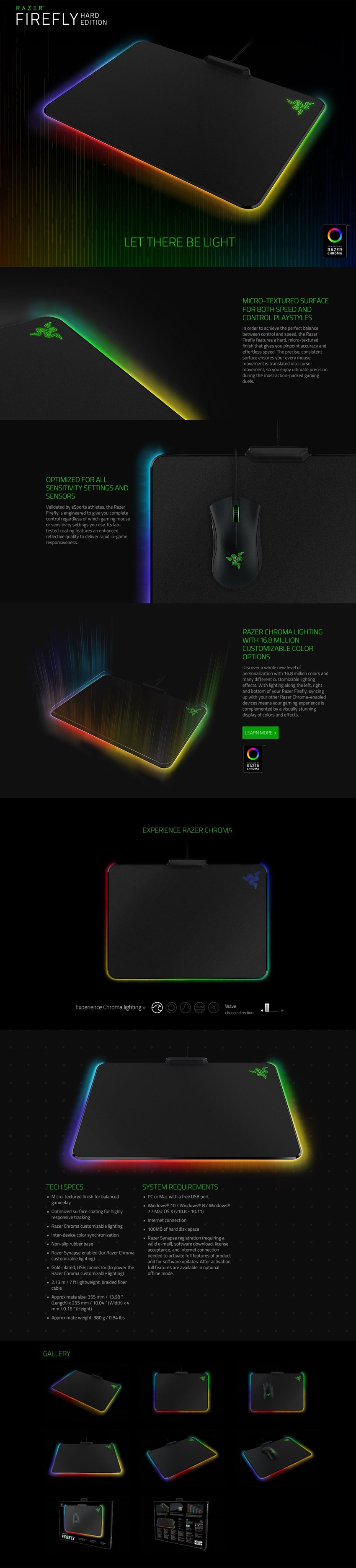 Image result for Razer Firefly Hard Gaming Mouse Mat