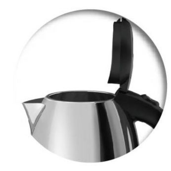 One-touch spring lid helps to avoid scalding