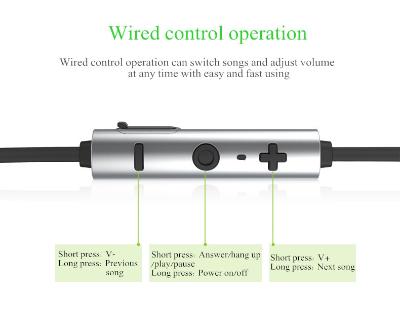 Baseus B16 Comma Sport IPX4 Wired Control TPE In-Ear Wireless Bluetooth Earphone Headphone