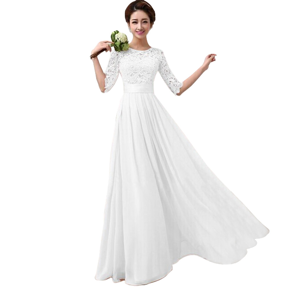 Elegant Long Sleeve Ball Gown Evening Party Long Dress  