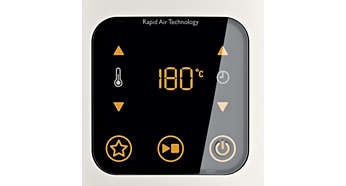 Digital screen for easy control of time and temperature