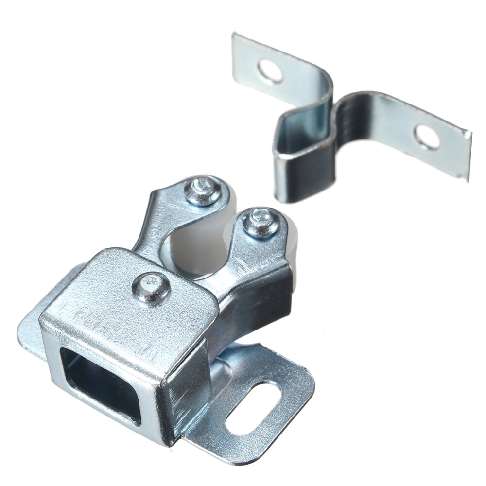 1 Pcs Double Roller Catches Cupboard Door Latch Hardware Chrome