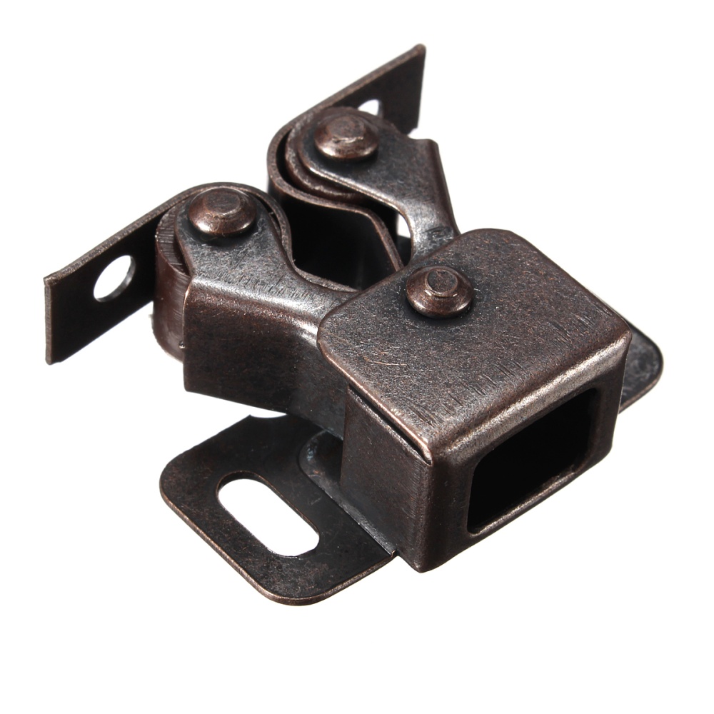 1 Pcs Double Roller Catches Cupboard Door Latch Hardware Copper