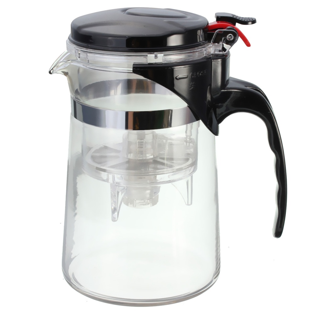 Clear Glass Tea Coffee Maker Mug Pot With Filter Infuser Straight 500ml 17Oz Lazada Singapore