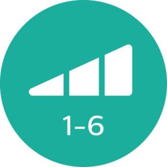 Six flexible speed and temperature settings for full control