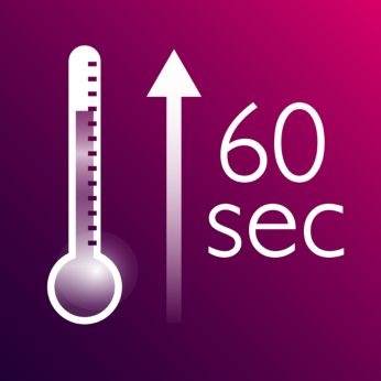 Fast heat up time, ready to use in 60 seconds