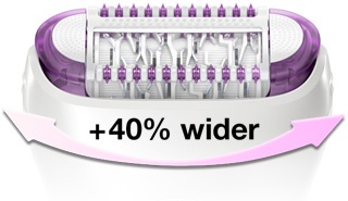 Wider epilator head