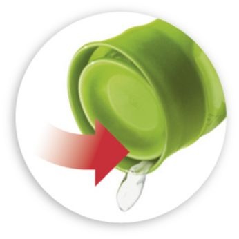 Lip activated valve encourages grown up drinking