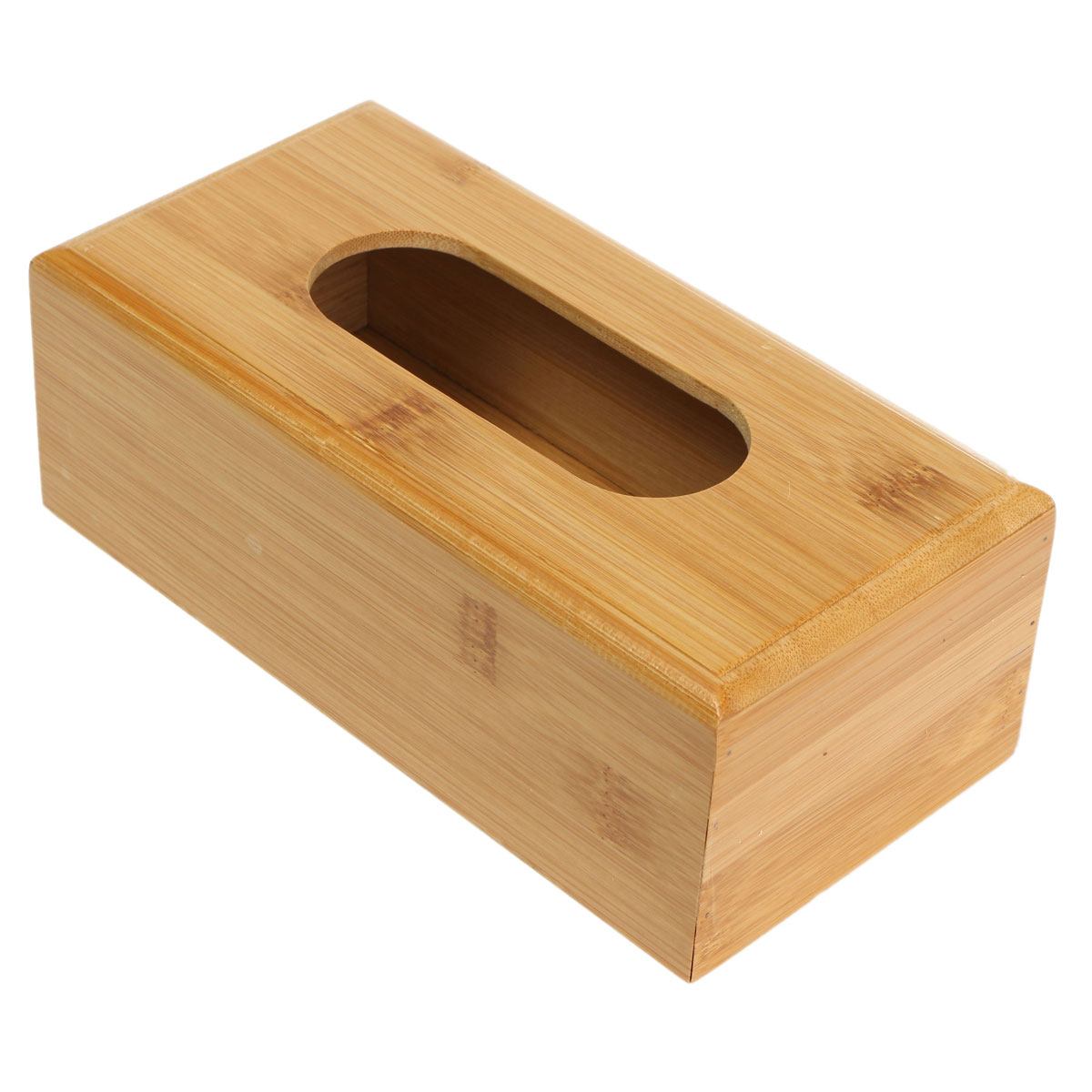 Natural Solid Bamboo Tissue Box Case Cover Holder Home Decor Storage ...