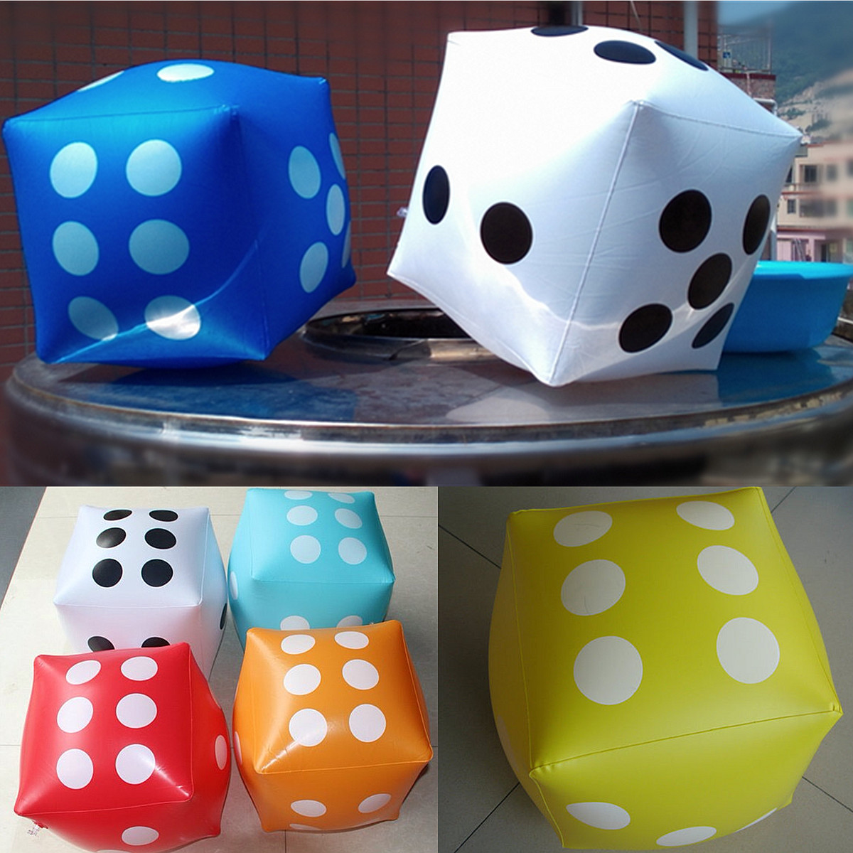 30*30cm Giant Inflatable Air Number Dice Outdoor Beach Toy Party Garden ...