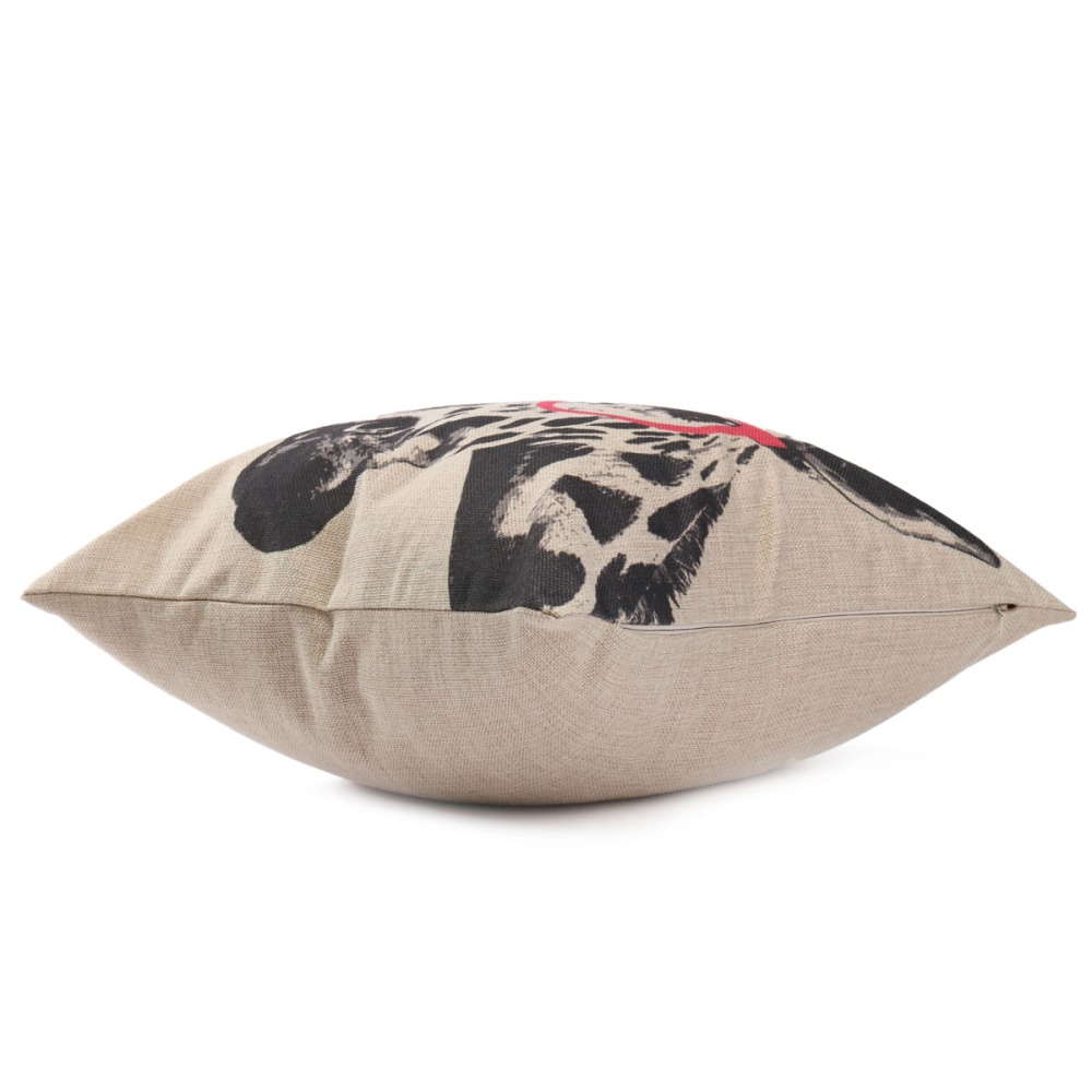 Pink Eyeglass Frame Giraffe Print Cushion Cover Cotton ...