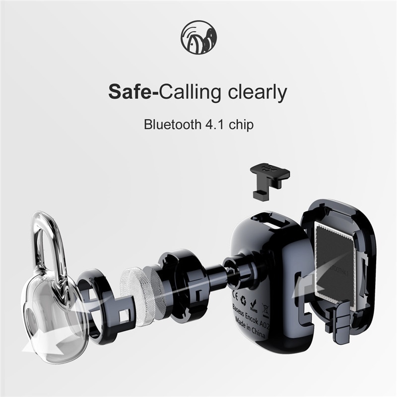 BASEUS Encok A02 Mini Light Weight Wireless Bluetooth V4.1 Earphone Unilateral Hands-free Headphone