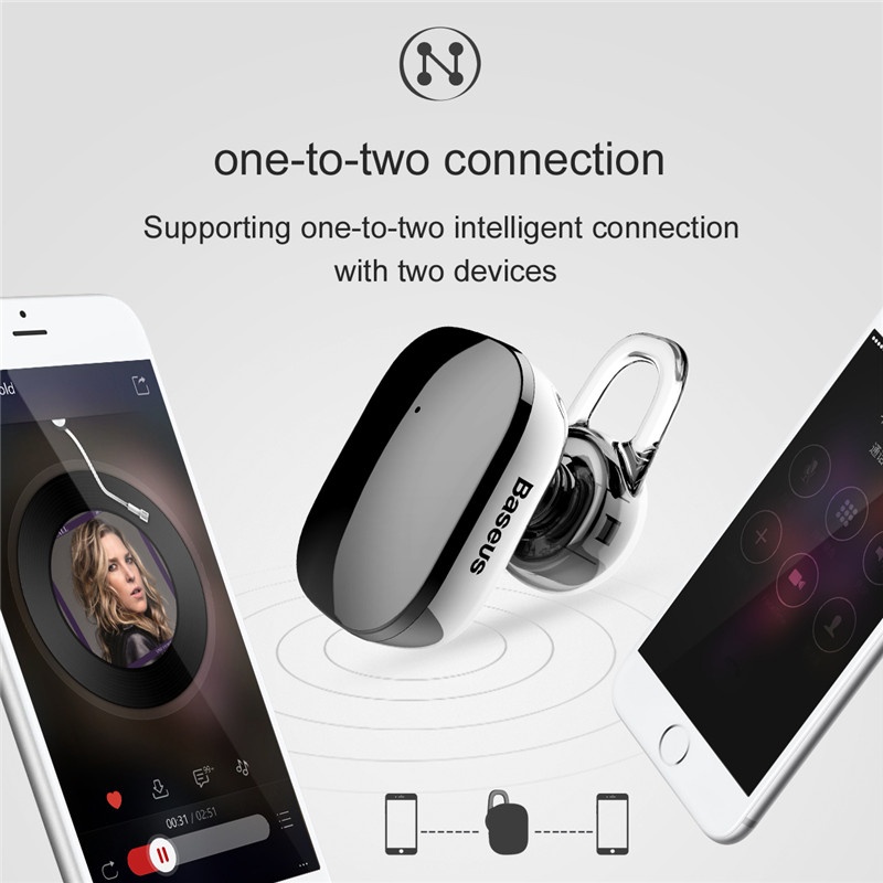 BASEUS Encok A02 Mini Light Weight Wireless Bluetooth V4.1 Earphone Unilateral Hands-free Headphone