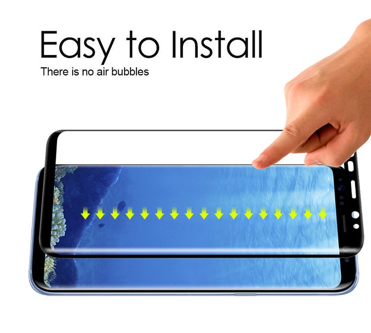 Full Cover 5D Curved 9H Wholesale tempered glass film screen protector for Samsung note 8