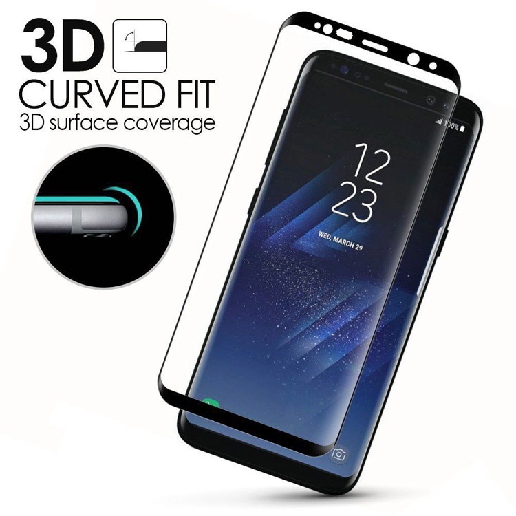 Full Cover 5D Curved 9H Wholesale tempered glass film screen protector for Samsung note 8