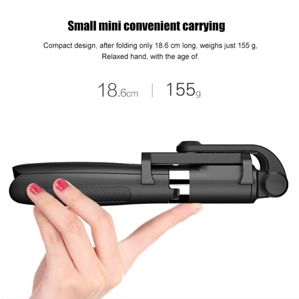 Bakeey L01 360 Degree Rotatable Extendable Tripod Selfie Stick with Bluetooth Remote Control 