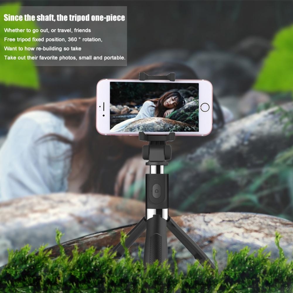 Bakeey L01 360 Degree Rotatable Extendable Tripod Selfie Stick with Bluetooth Remote Control 