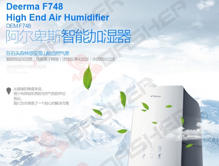Deerma, Air, Humidifier, Purifier, High End, F748, Smart, 4.9L