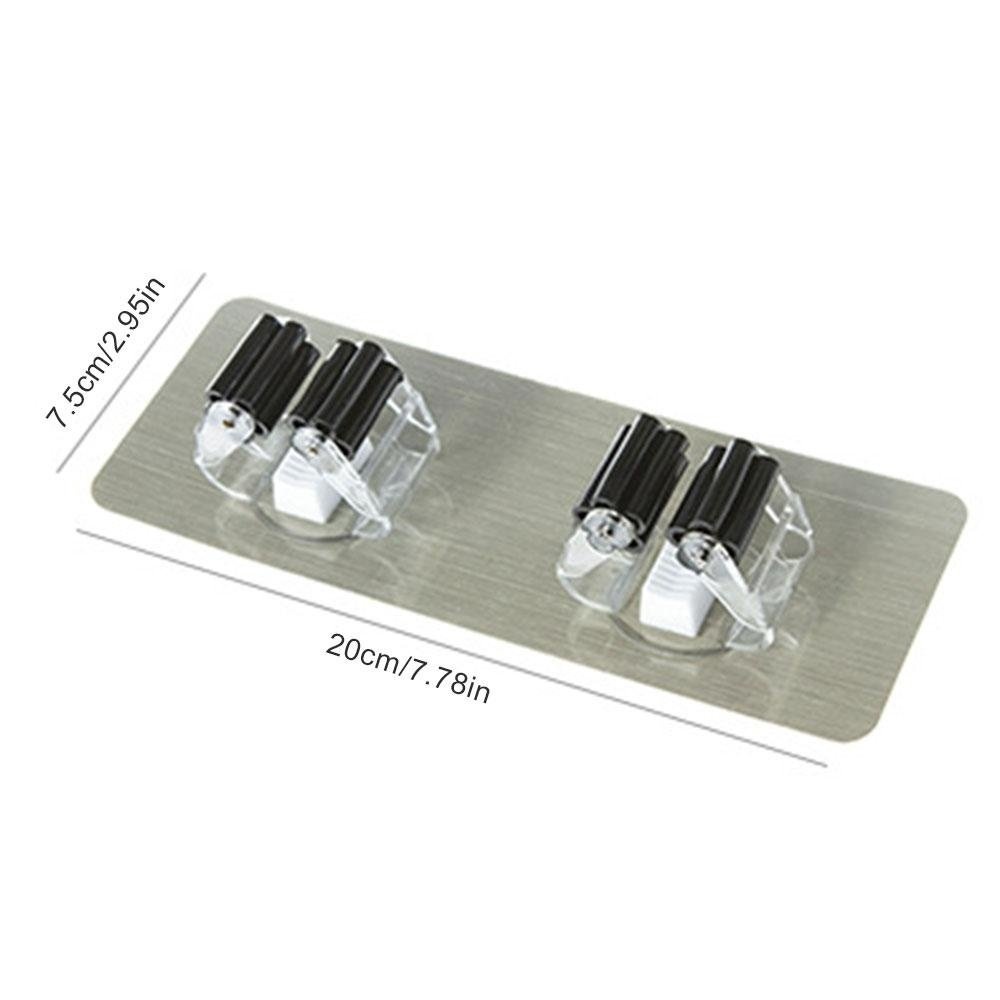 Kobwa Broom Mop Gripper Self Adhesive Reusable No Drilling Specifications Of Kobwa Broom Mop Gripper Self Adhesive Reusable No Drilling Closet Organizer Stainless Steel Wall Mounted Push Holder Bathroom