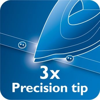 Triple precision tip for optimal control and visibility