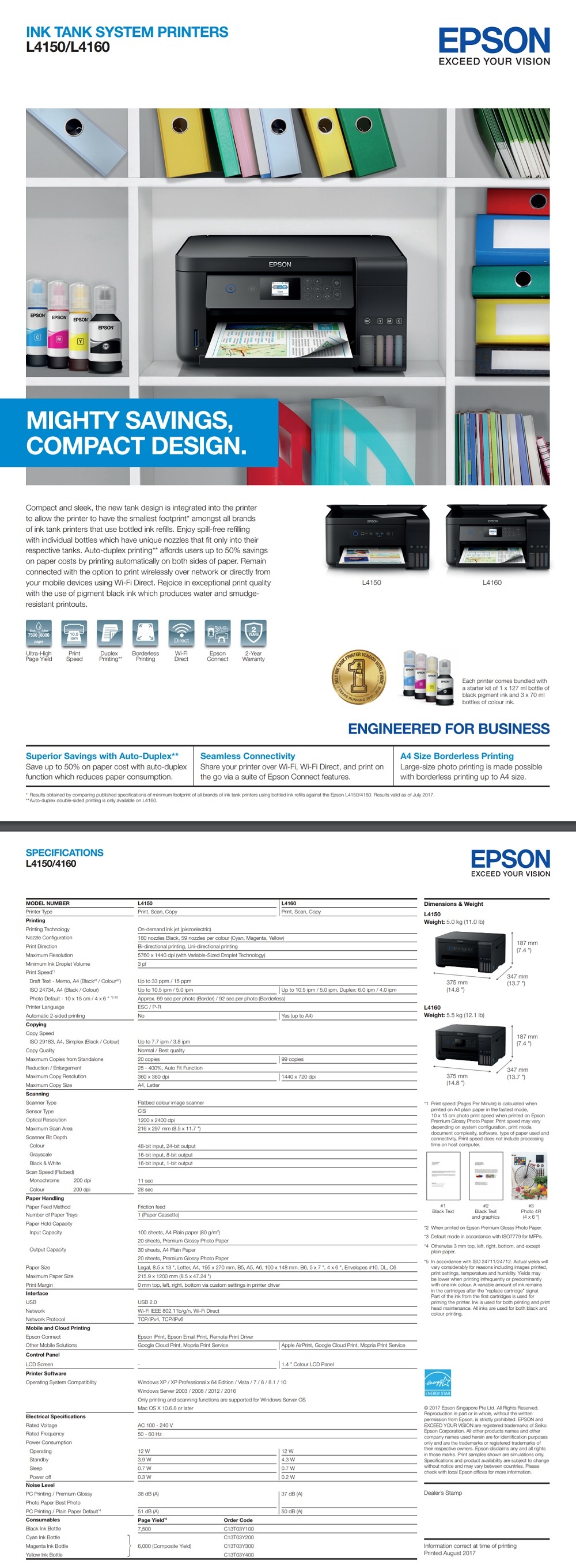 epson l4150 specification