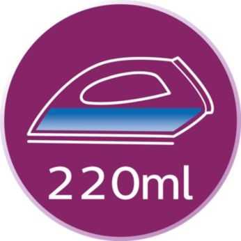 Large water tank 220ml and convenient water filling