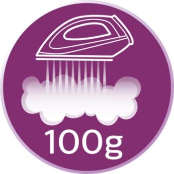 Steam boost up to 100 g for the most stubborn creases