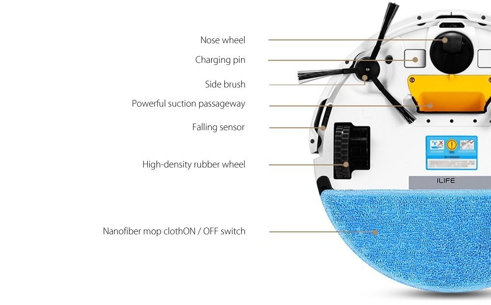ILIFE V5S Pro Intelligent Robotic Vacuum Cleaner Cordless Dry Wet Sweeping Cleaning Machine ILIFE V5S Pro Intelligent Robotic Vacuum Cleaner Cordless Dry Wet Sweeping Cleaning Machine
