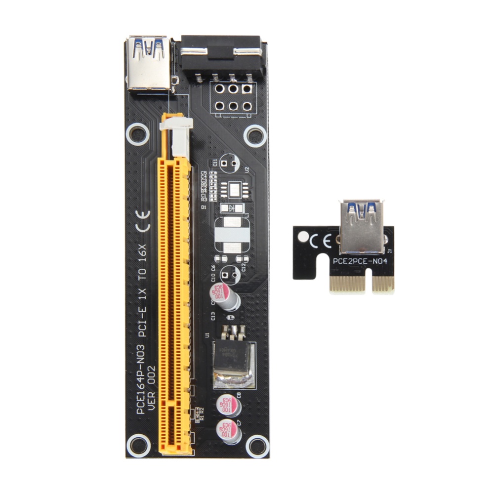 4 USB 3.0 PCI PCI-E Express 1x To 16x Extender Riser Card Adapter Power Cable
