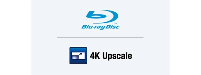 4K upscaling and Blu-ray Disc™ player