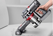 The Dyson V8 vacuum. Quickly convert to a handheld for quick clean ups, spot cleaning and cleaning difficult places.